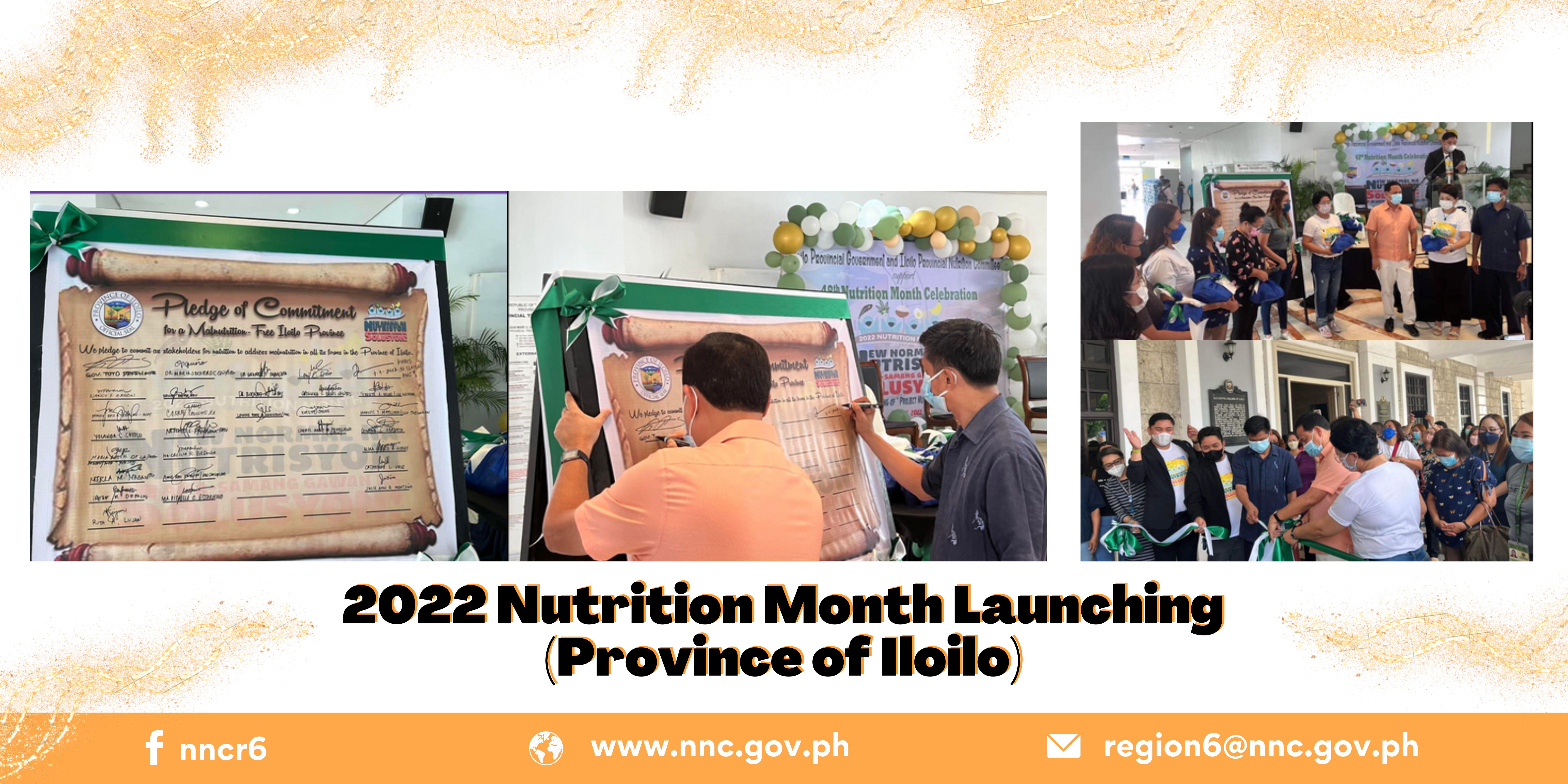 2022 Nutrition Month Launching Province of Iloilo