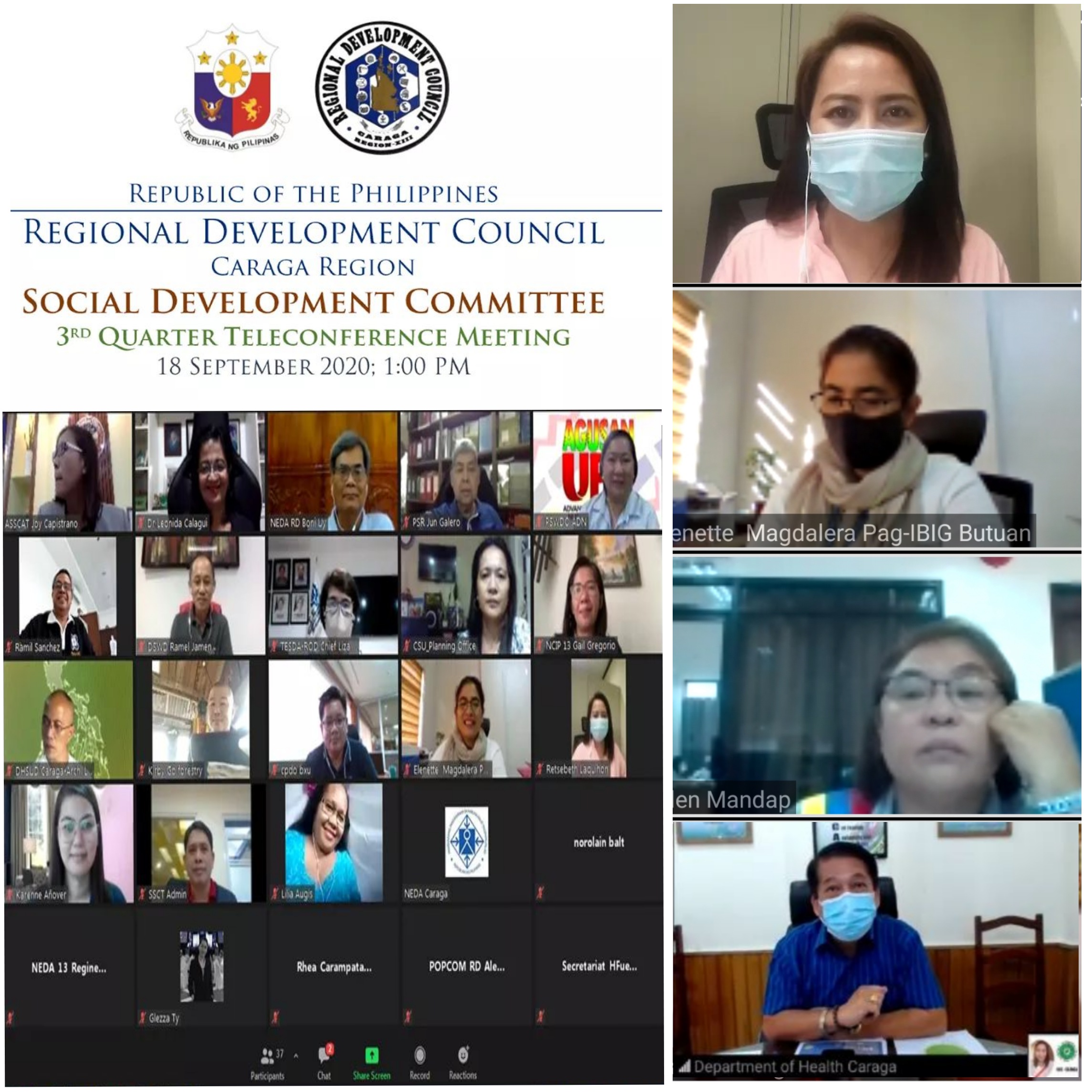 Caraga RDC-SDC Meeting September 2020