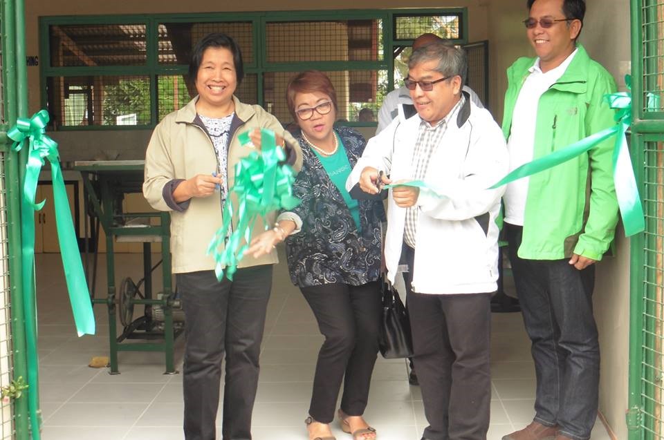 From left to right –Hon. Crispina Agcaoili, Ms. Rhodora Maestre, Dir. Mario Capanzana and Engr. Sancho Mabborang during the ribbon cutting on the launching of Complementary Food Products.