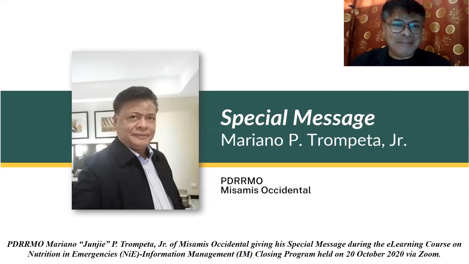 MisOcc PDRRMO declares full support to NIE 2