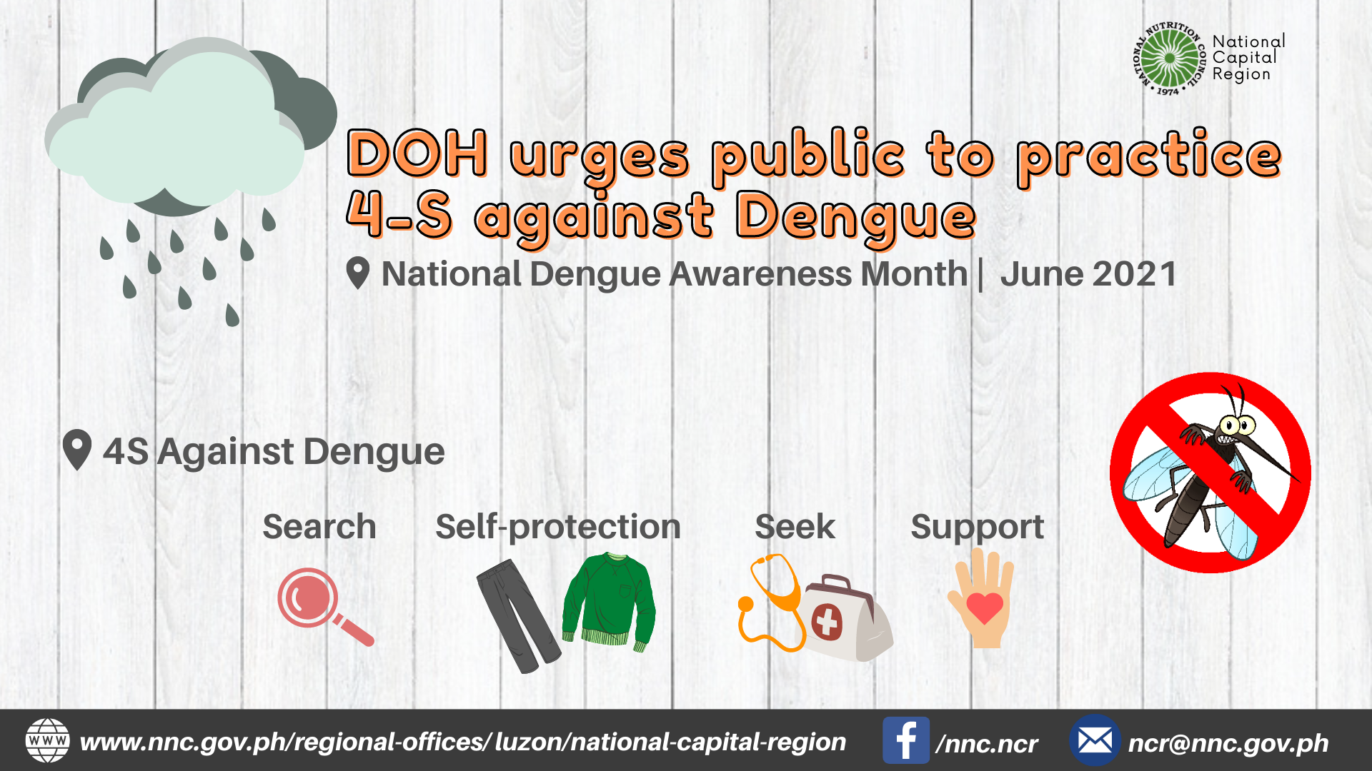 DOH urges public to practice 4-S against Dengue