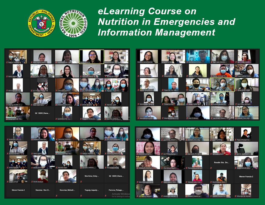 Participants of the eLearning Couse on Nutrition in Emergencies and Information Management