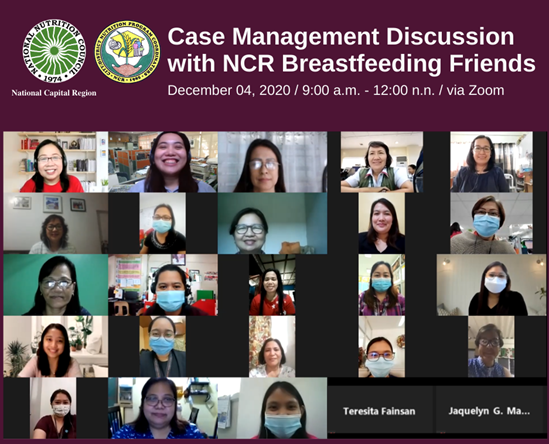 Participants of Case Management Discussion with NCR Breastfeeding Friends
