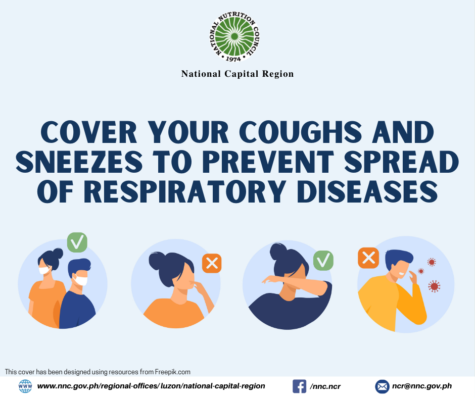 Cover your coughs and sneezes to prevent spread of respiratory diseases