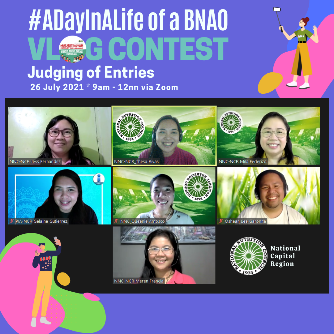 Judging of #ADayInALife of a BNAO Vlog Contest held on July 26, 2021 via Zoom