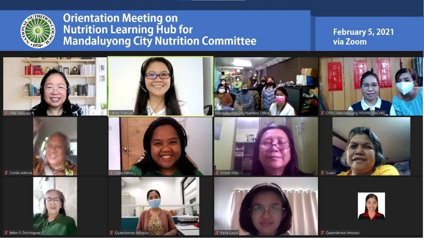 Orientation Meeting on Nutrition Learning Hub for Mandaluyong City Nutrition Committee