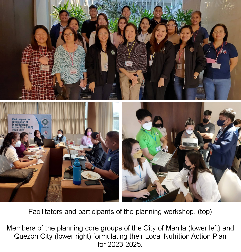 Facilitators and participants of the Workshop on Formulation of Local Nutrition Action Plan (LNAP) 2023-2025 for Manila and Quezon City