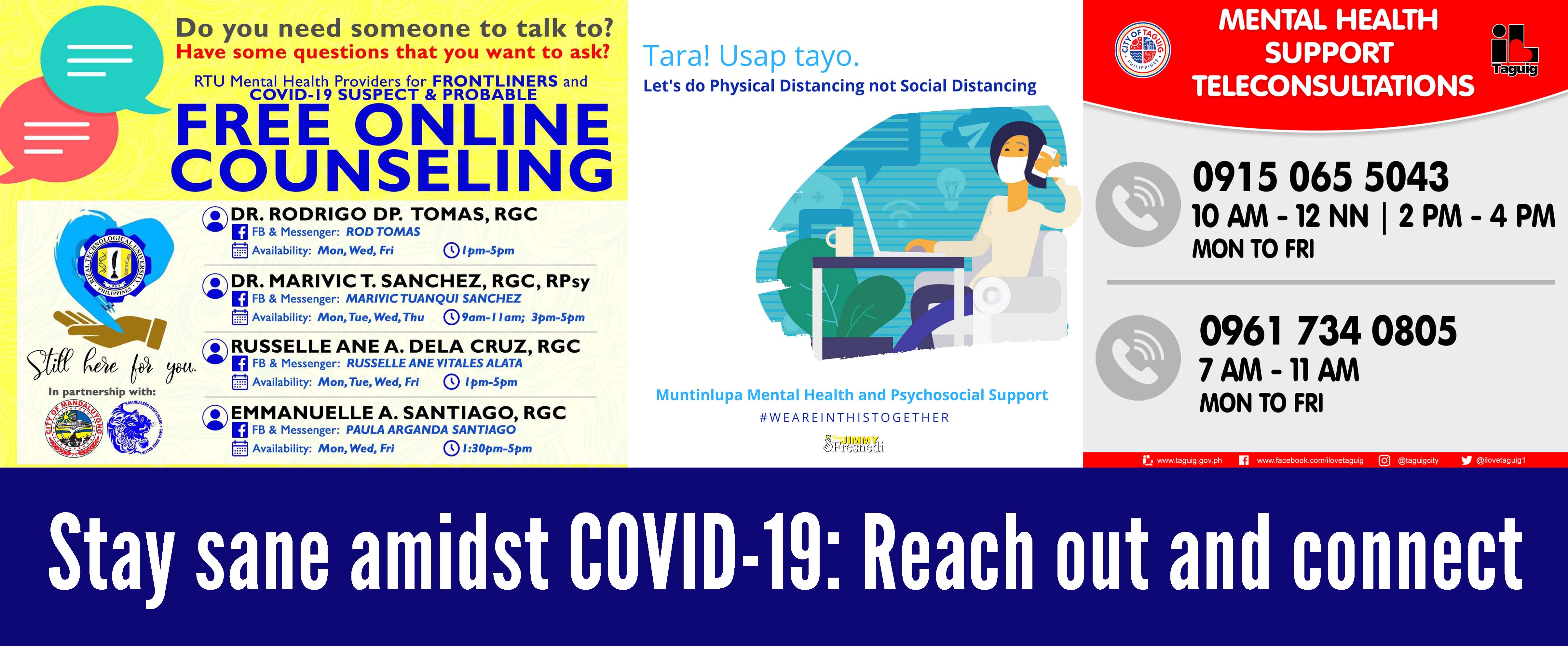 Stay sane amidst COVID-19: Reach out and connect