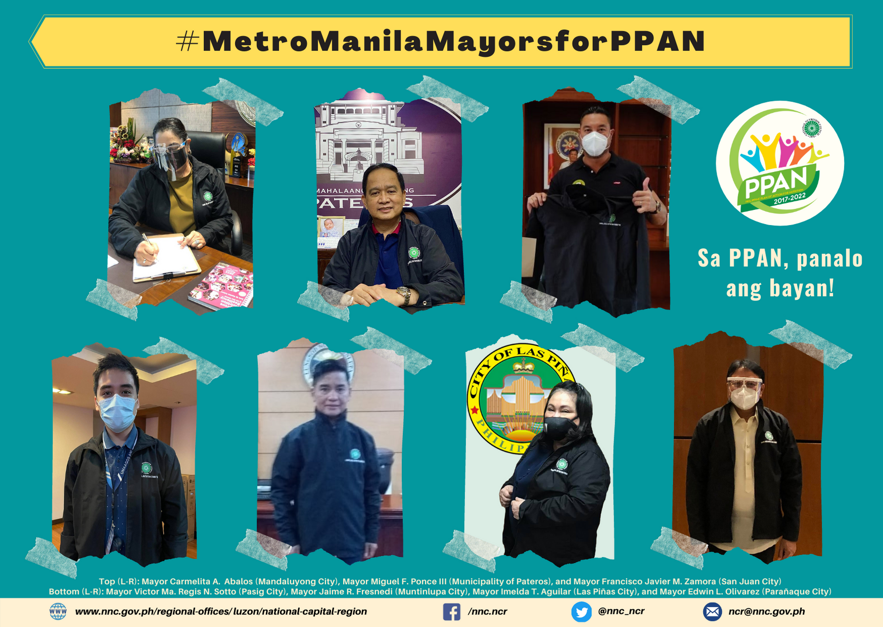 Metro Manila Mayors wearing the PPAN Advocacy Jacket given by the National Nutrition Council