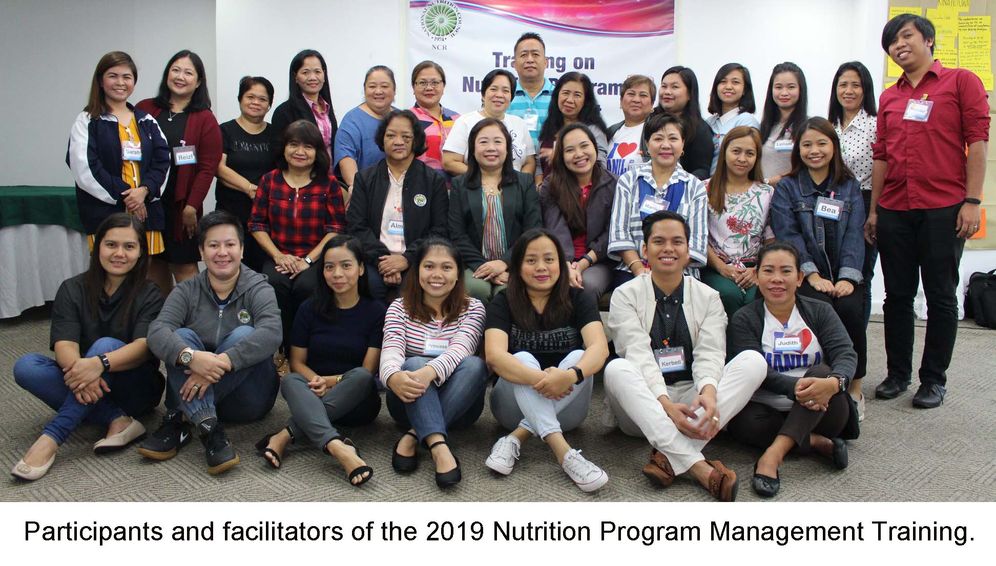 Participants and facilitators of the 2019 Nutrition Program Management Training.