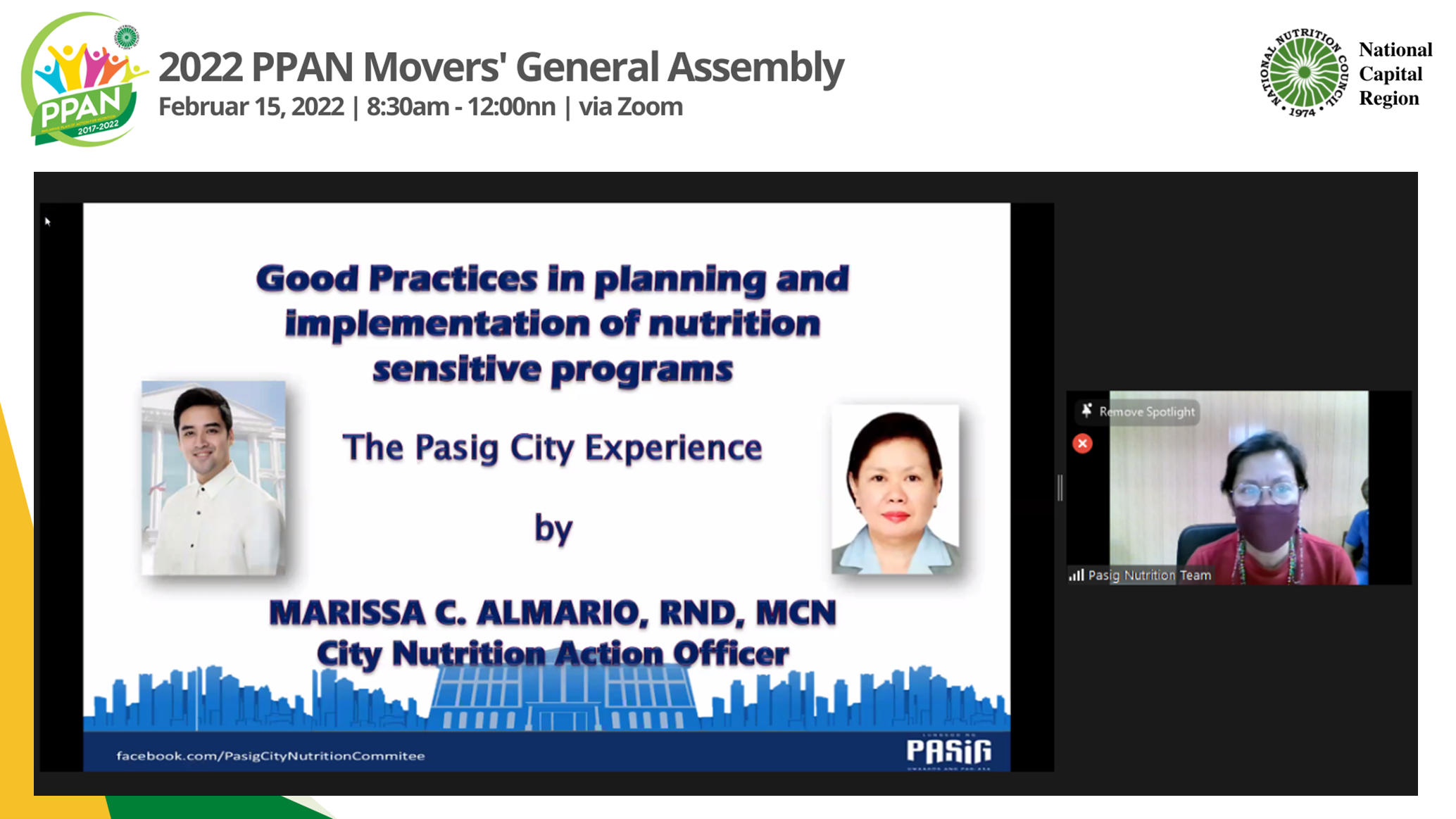 Photo Nutrition Sensitive Programs Pasig