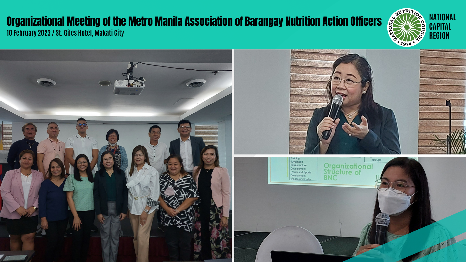Organization Meeting of the Metro Manila Association of Barangay Nutrition Action Officers