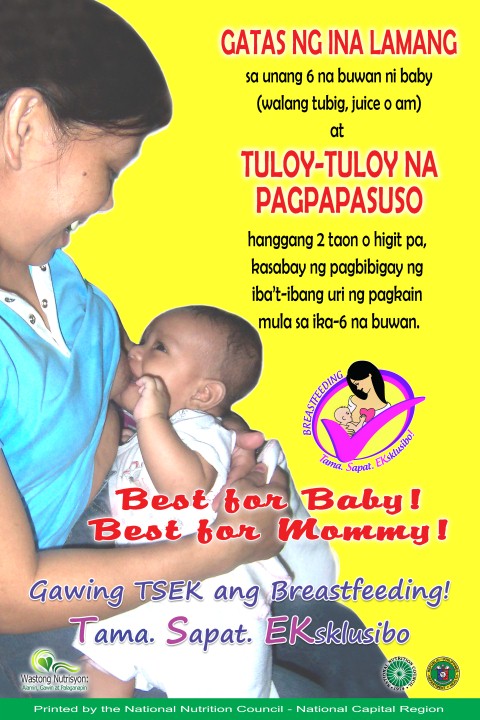 A mother breastfeeding her baby