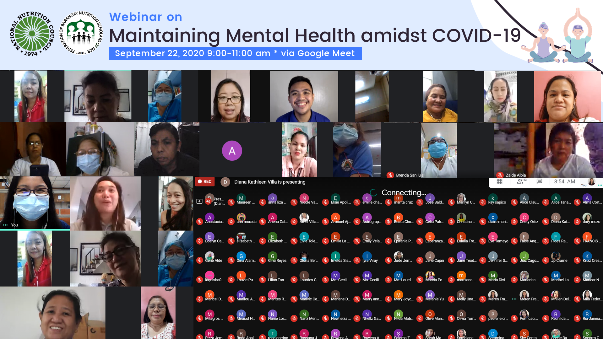 Guest and participants of the Webinar on Maintaining Mental Health amidst COVID-19 