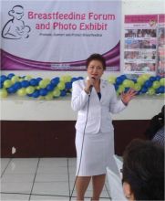 Congresswoman Paquiz speaking during breastfeeding forum