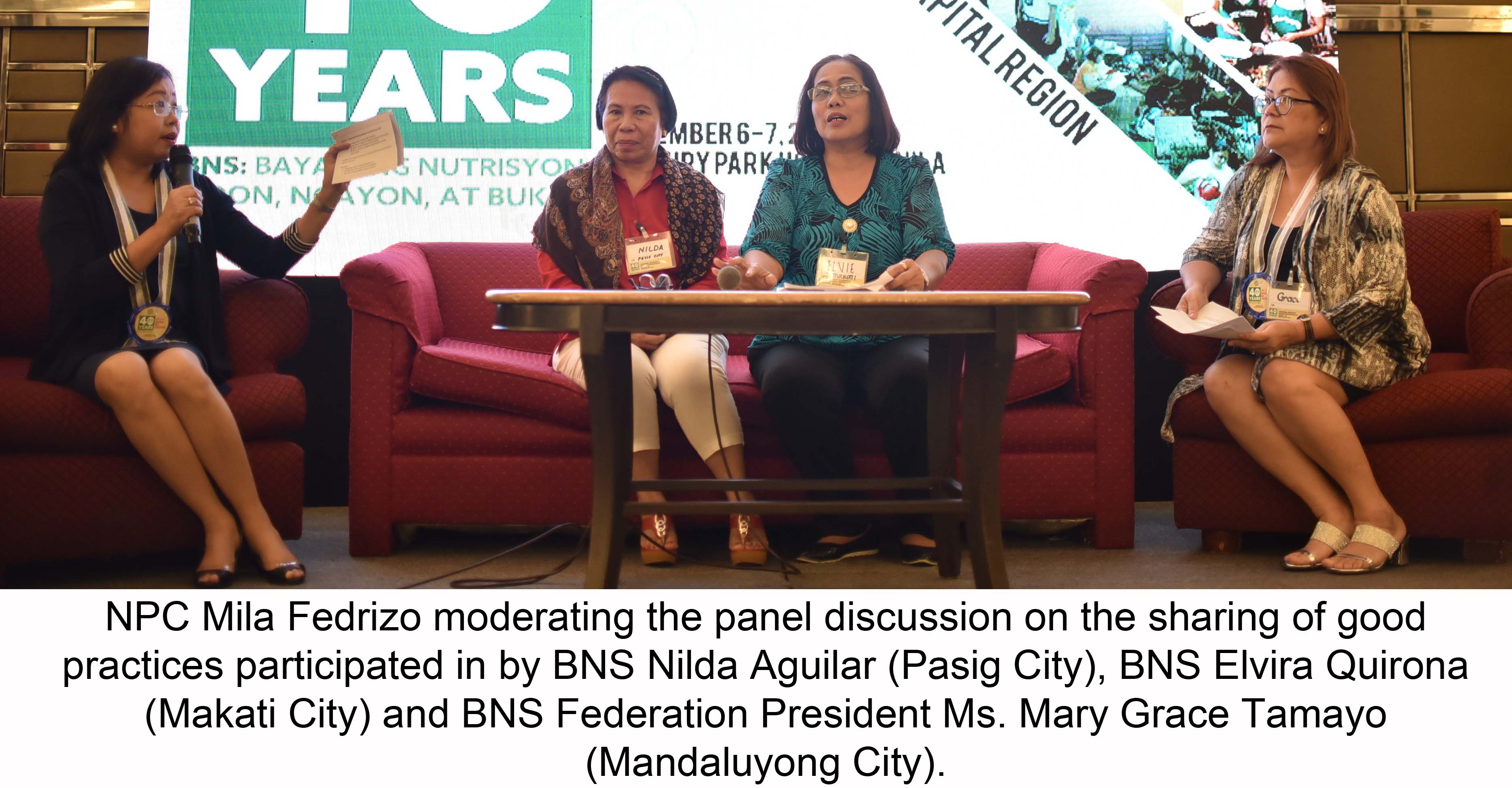 panel discussion with caption