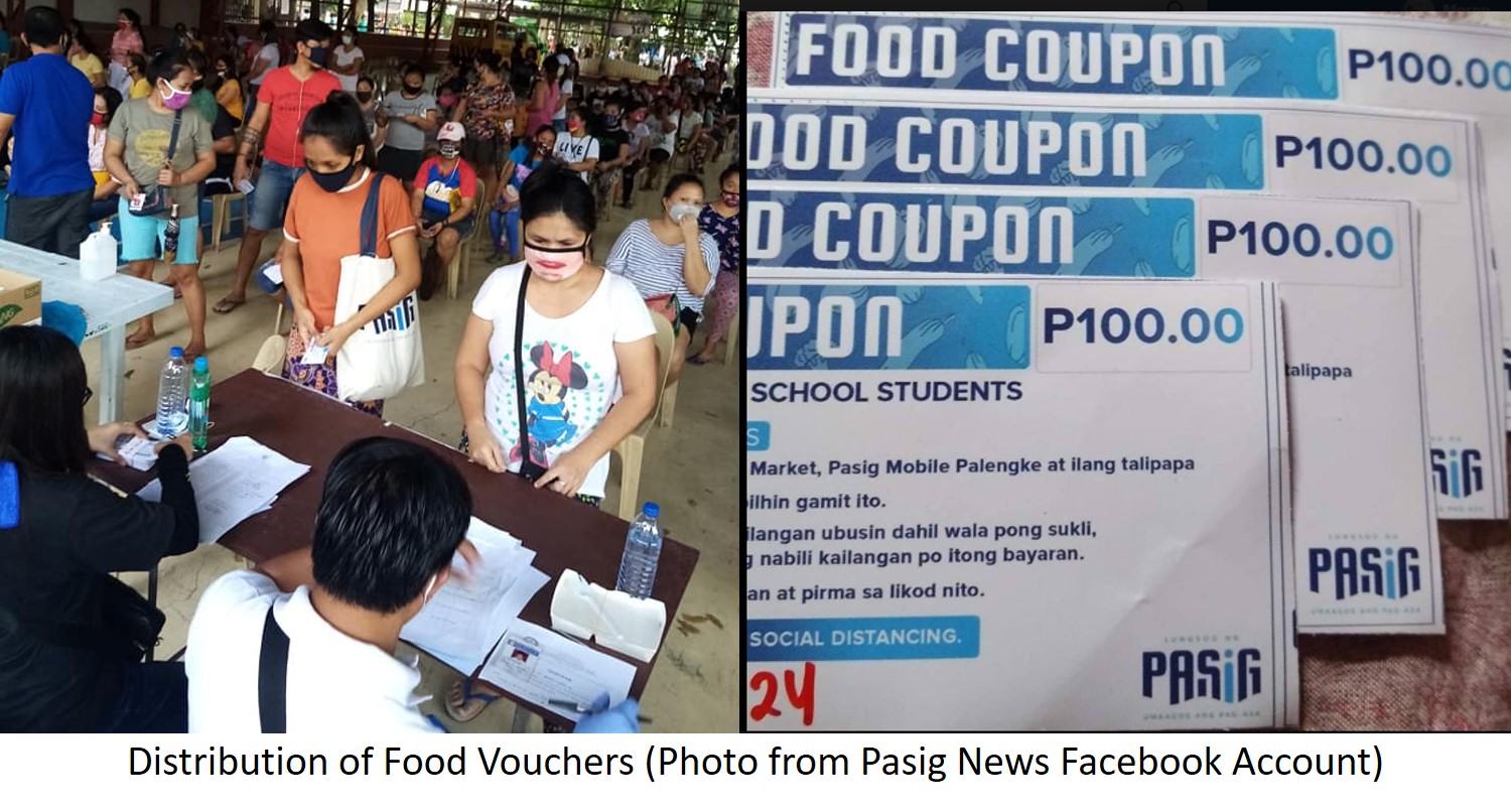 Distribution of Food Vouchers (Photo from Pasig News Facebook Account)