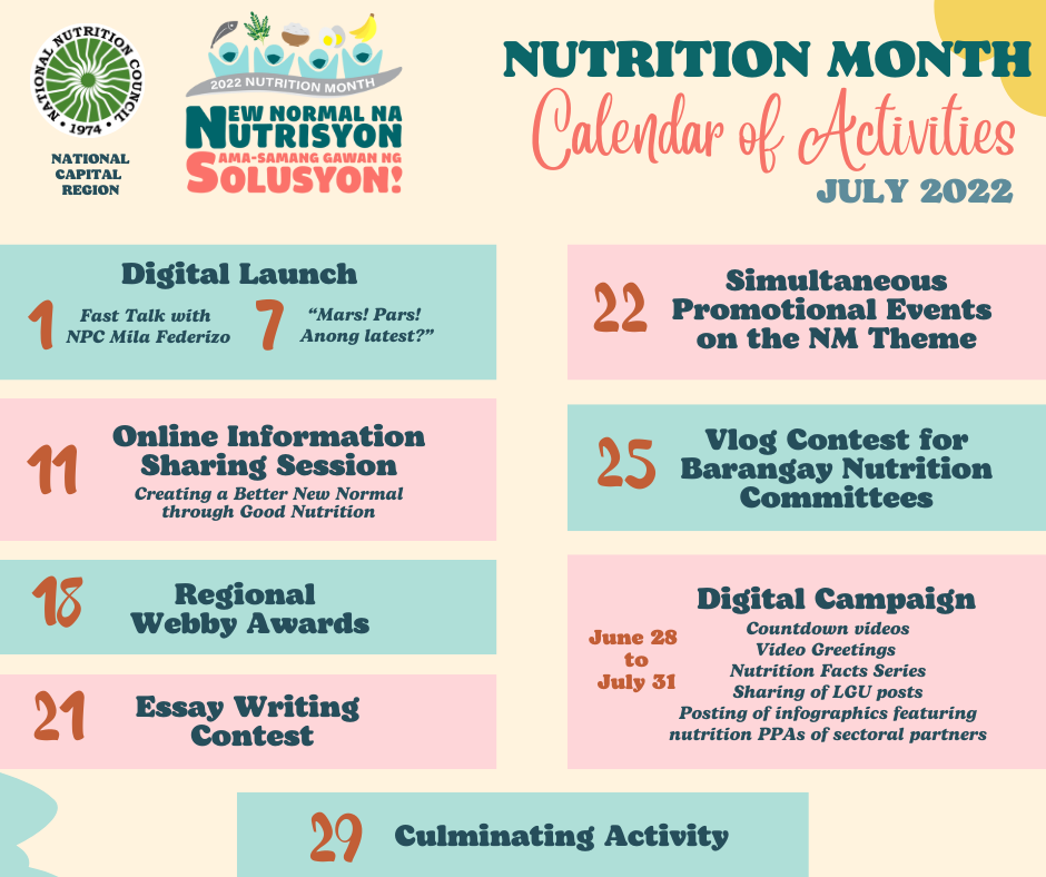 NCR NM 2022 Calendar of Activities