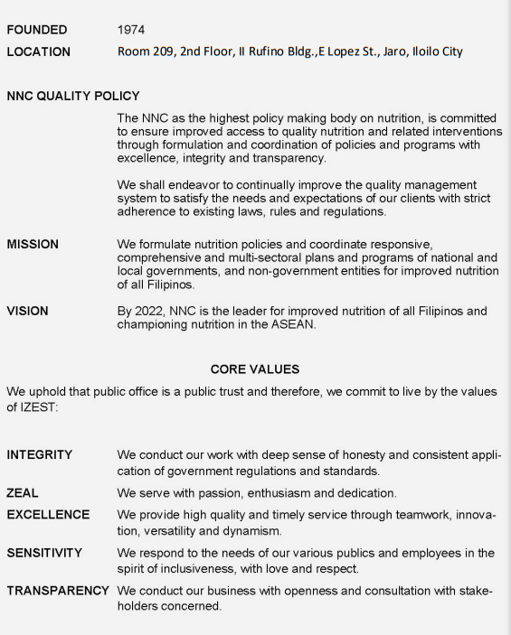 NNC Mission and Vision