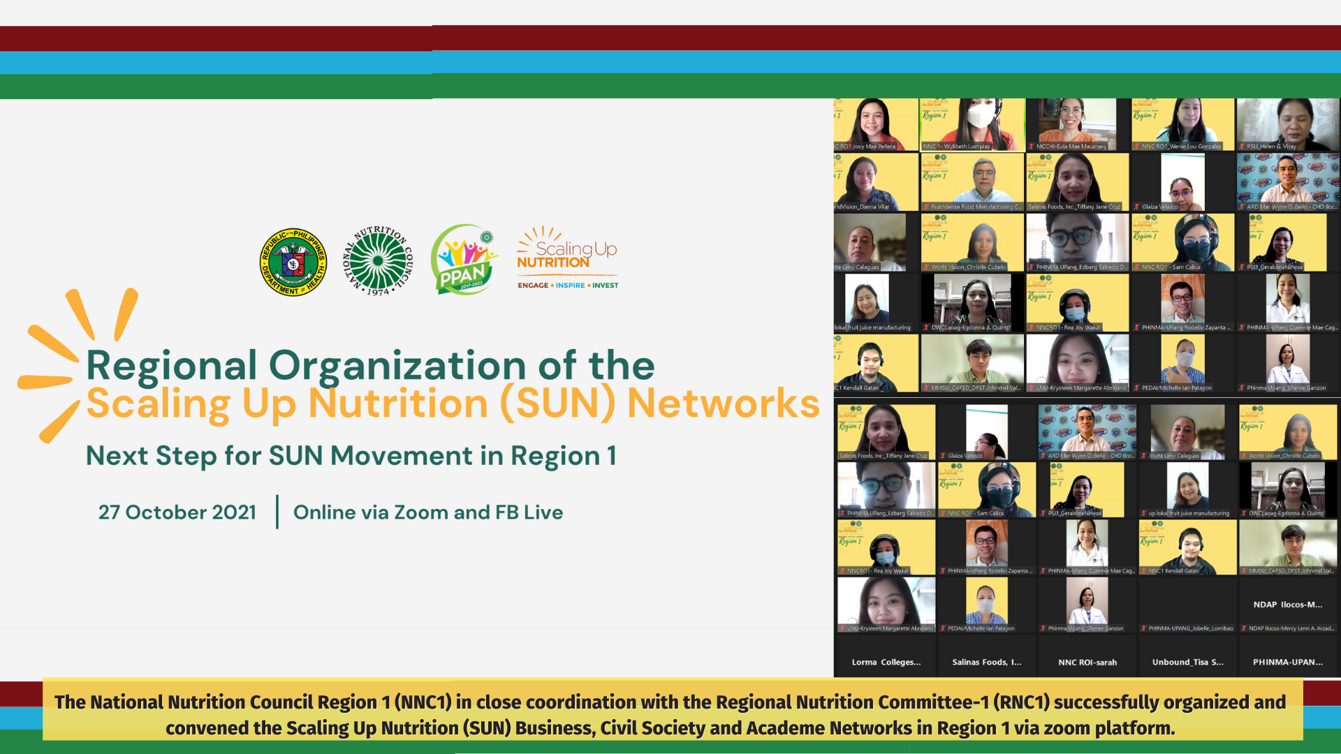 Online Organization of the SUN Networks in Region I 1