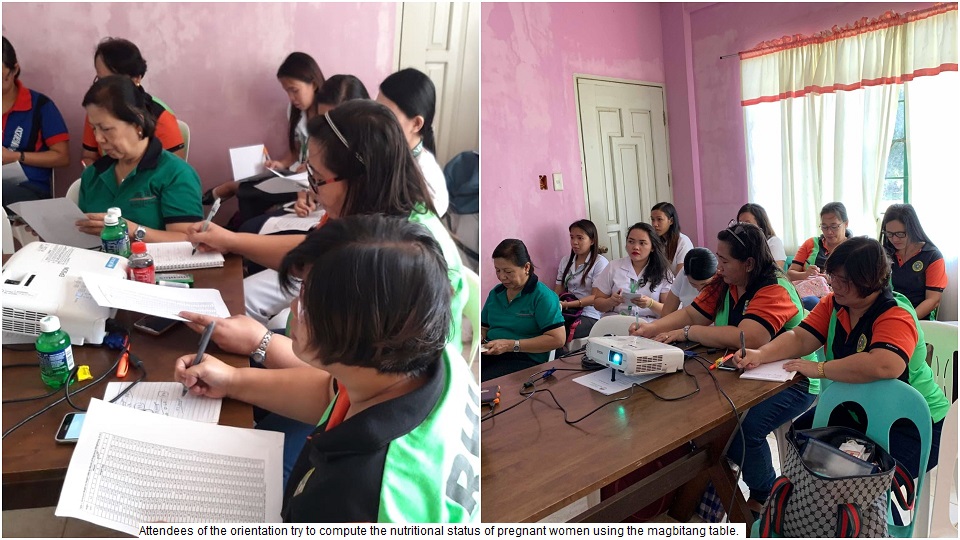 Pres Roxas health workers practice using Magbitang Table