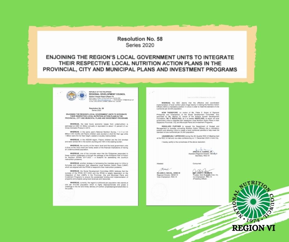 RDC VI Resolution No. 58