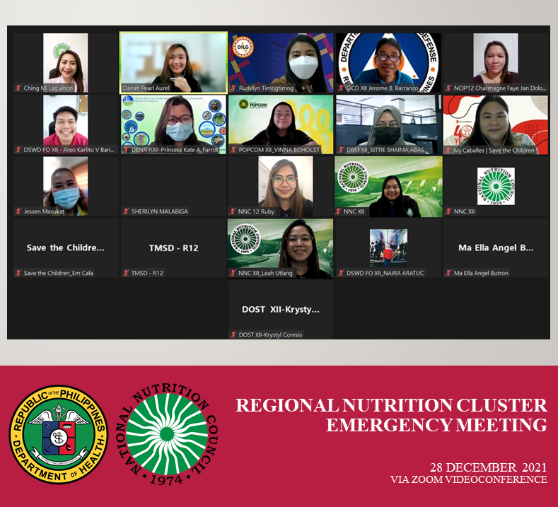 REGIONAL NUTRITION CLUSTER EMERGENCY MEETING program