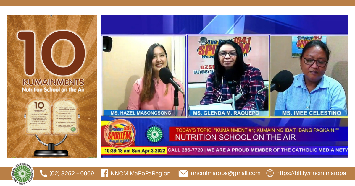 04052022 Nutrition School On Air nagsimula na sa Calapan City