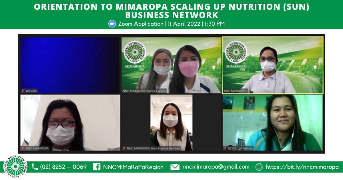 04112022 NNC MIMAROPA orients the SUN Business Network in the region