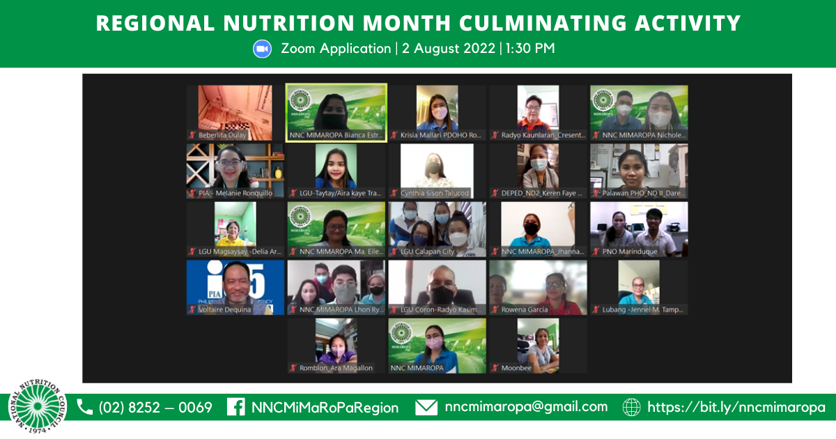 08022022 Regional Nutrition Month Culminating Activity