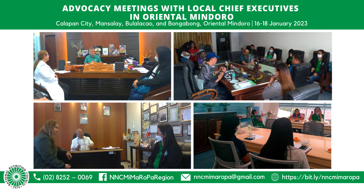NNC MIMAROPA takes immediate action for nutrition in Oriental Mindoro