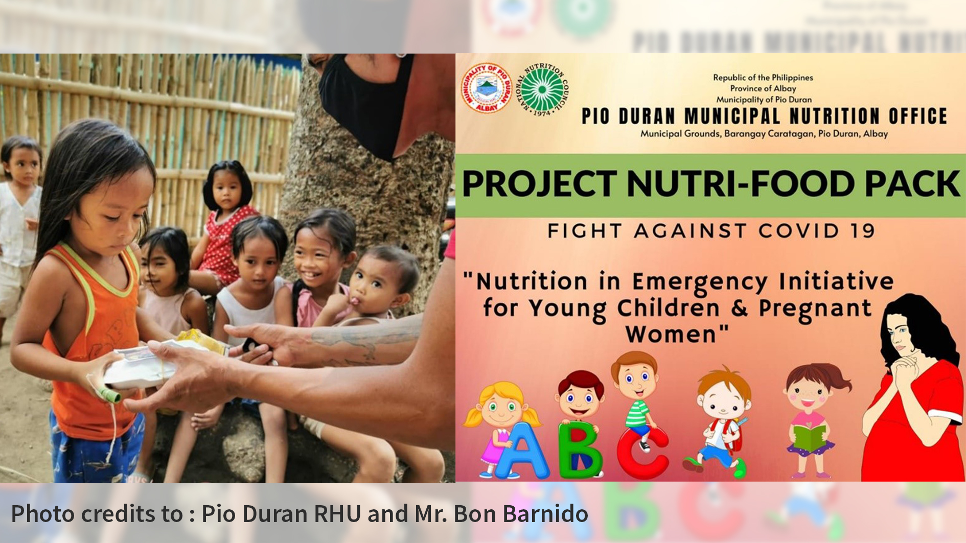 Pio Durans Project Nutri pack Fights Malnutrition