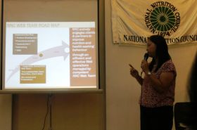 Resource person Ms. Merlie Pimentel speaking during the during the general assembly and capacity-building workshop