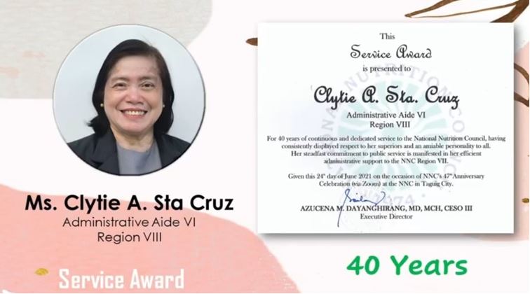 Service Award Sta Cruz