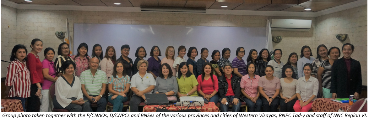 Group photo taken together with the P/CNAOs, D/CNPCs and BNSes from the various provinces and cities of Western Visayas; RNPC Tad-y and NNC Region VI staff