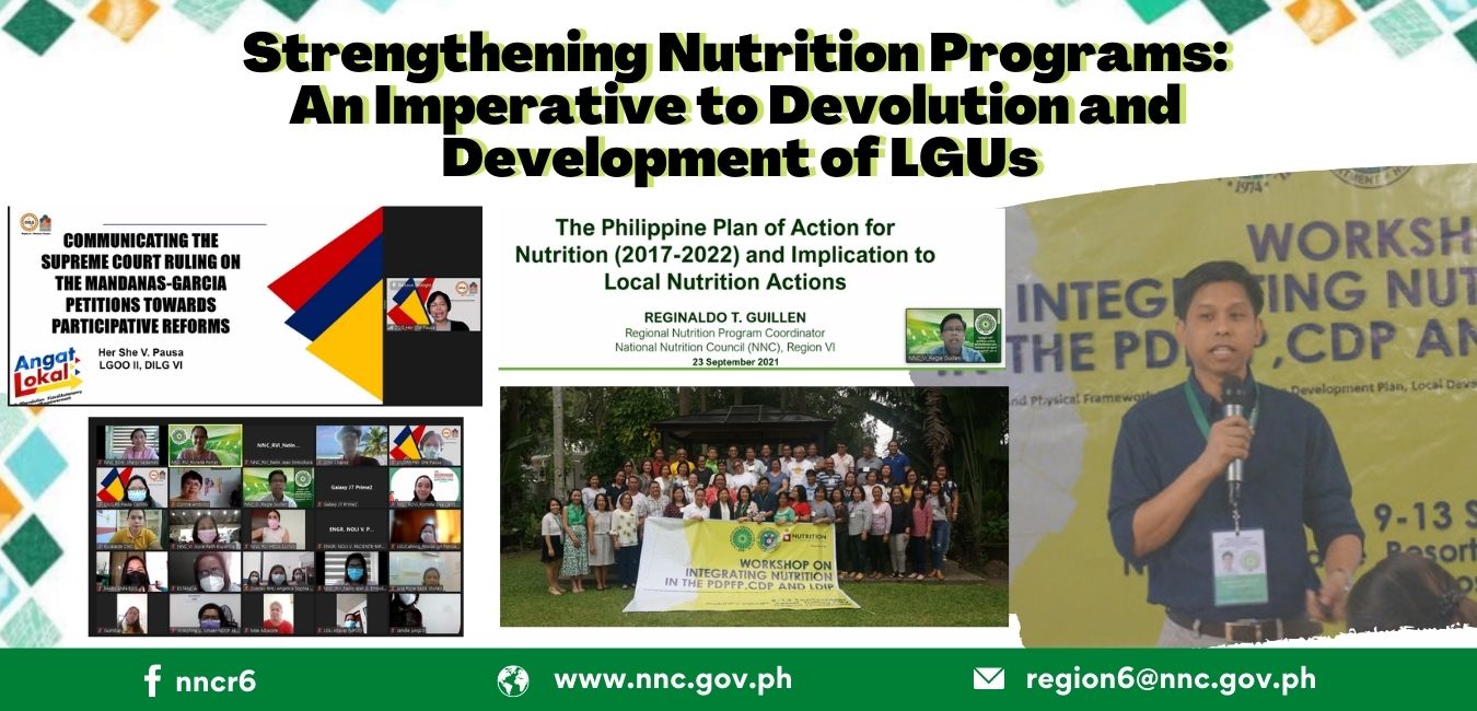 Strengthening Nutrition Programs An Imperative to Devolution and Development of LGUs