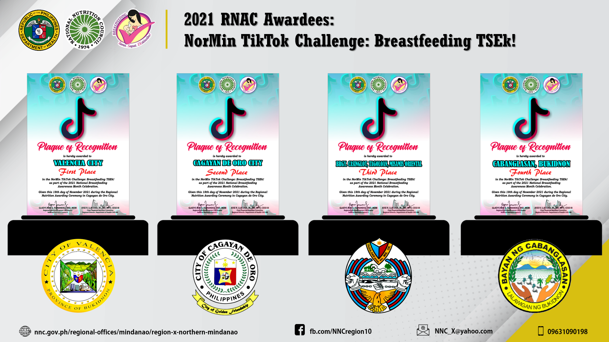 29 2021 RNAC Awardees NorMin TikTok Challenge Breastfeeding TSEk