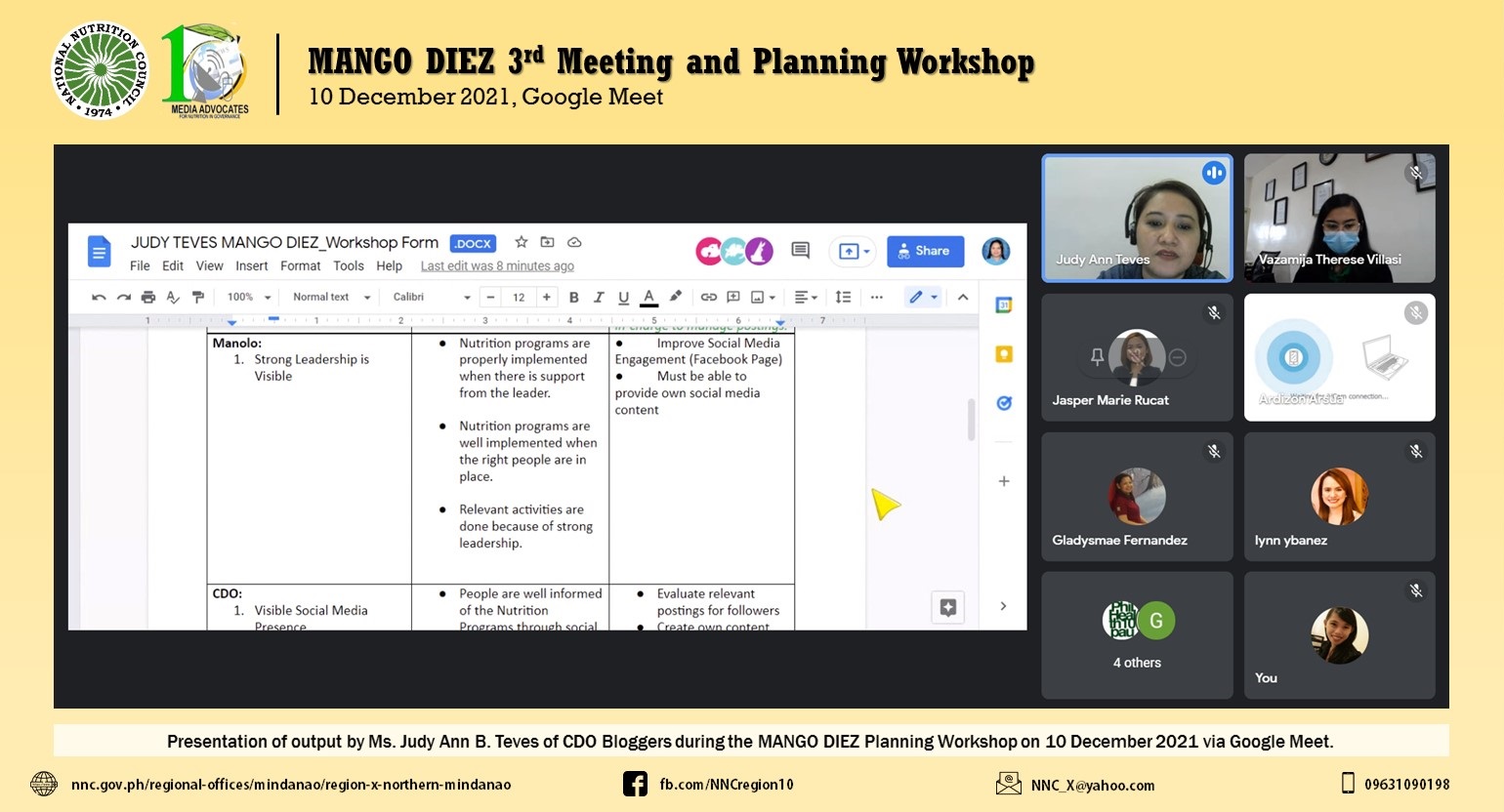 32 Meeting and Planning Workshop