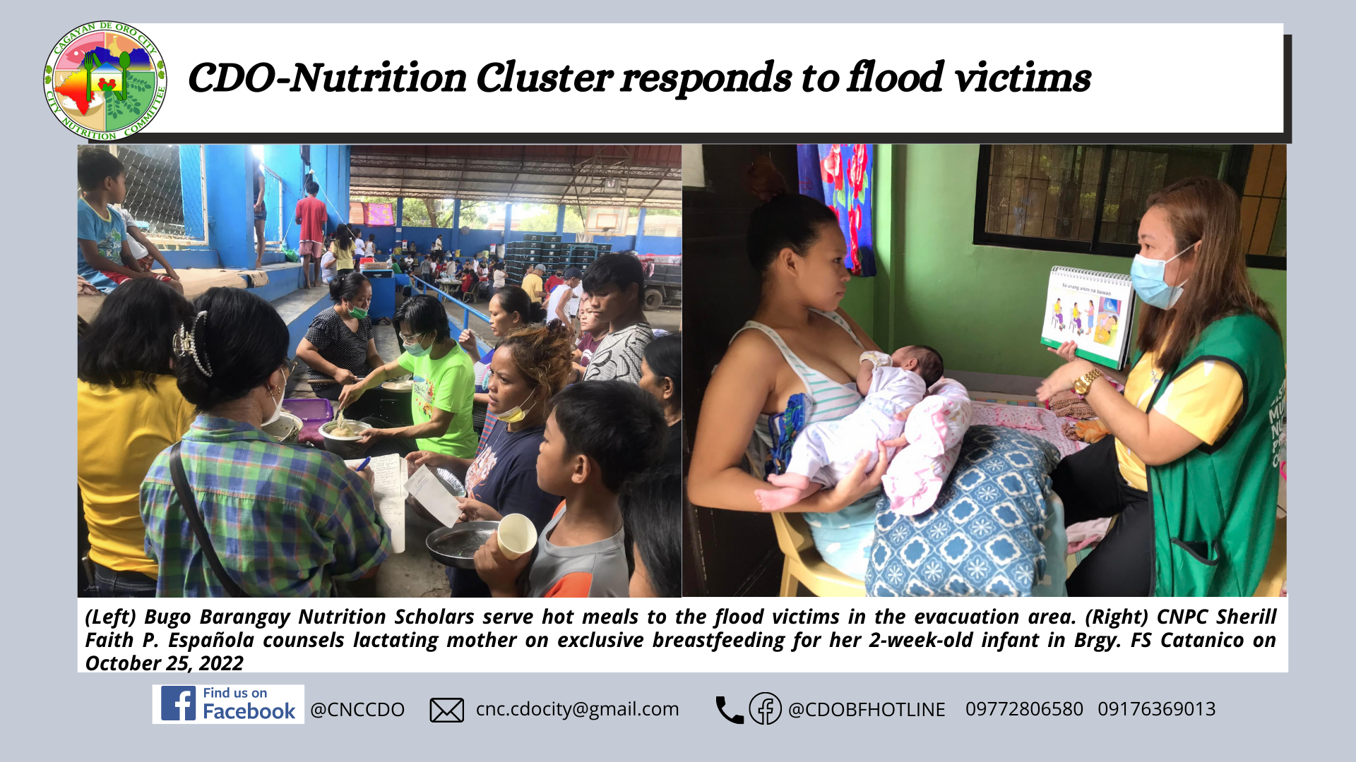 Article Infographics CDO Nutrition cluster response