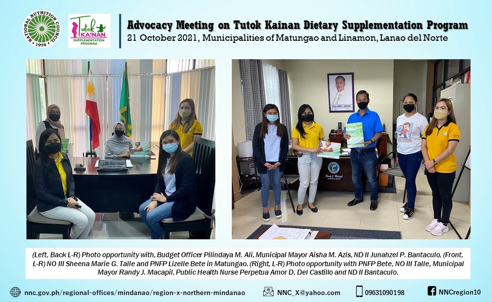 Infographics Advocacy Meeting in Matungao and Linamon LDN