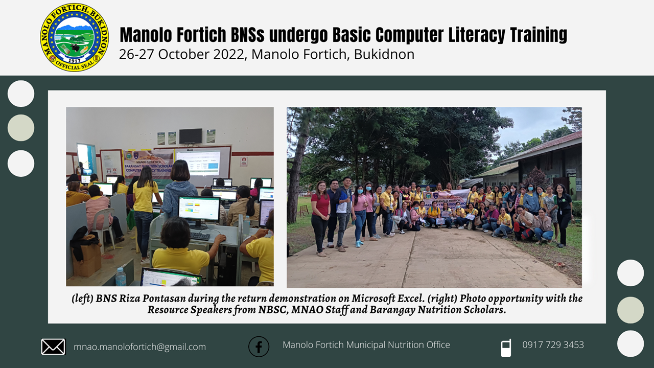Manolo Fortich 23 BNS Computer Literacy Training
