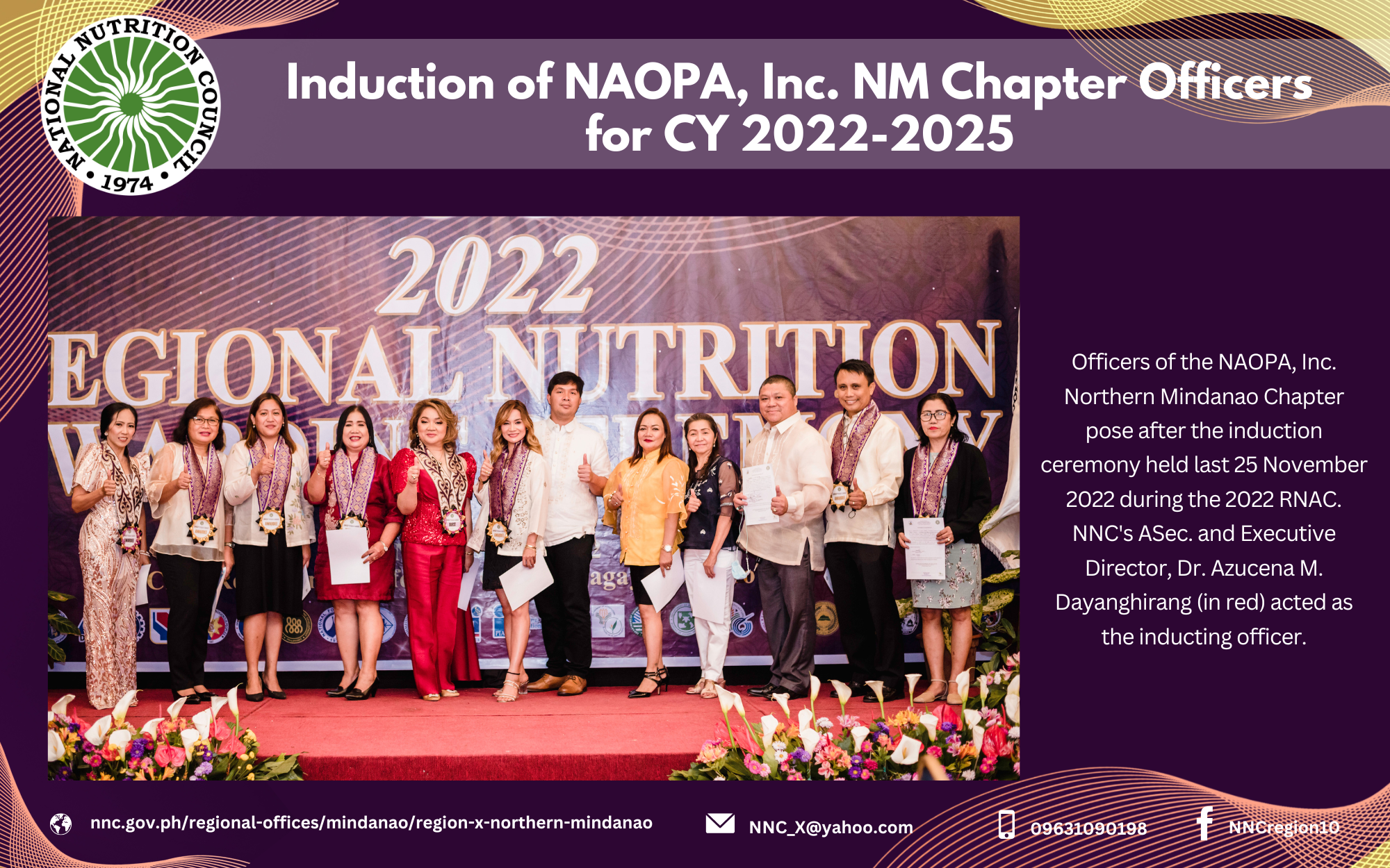 RNAC article Induction of NAOPA NM officers