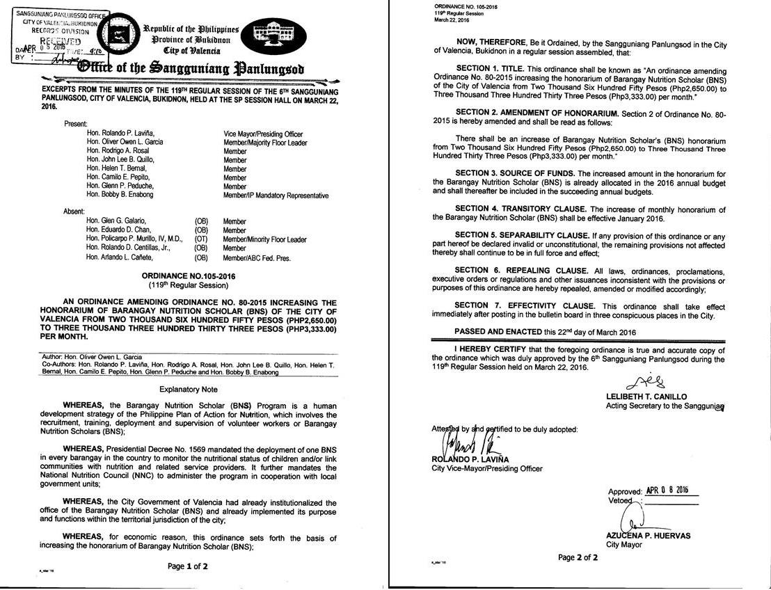 eValencia City ordinances