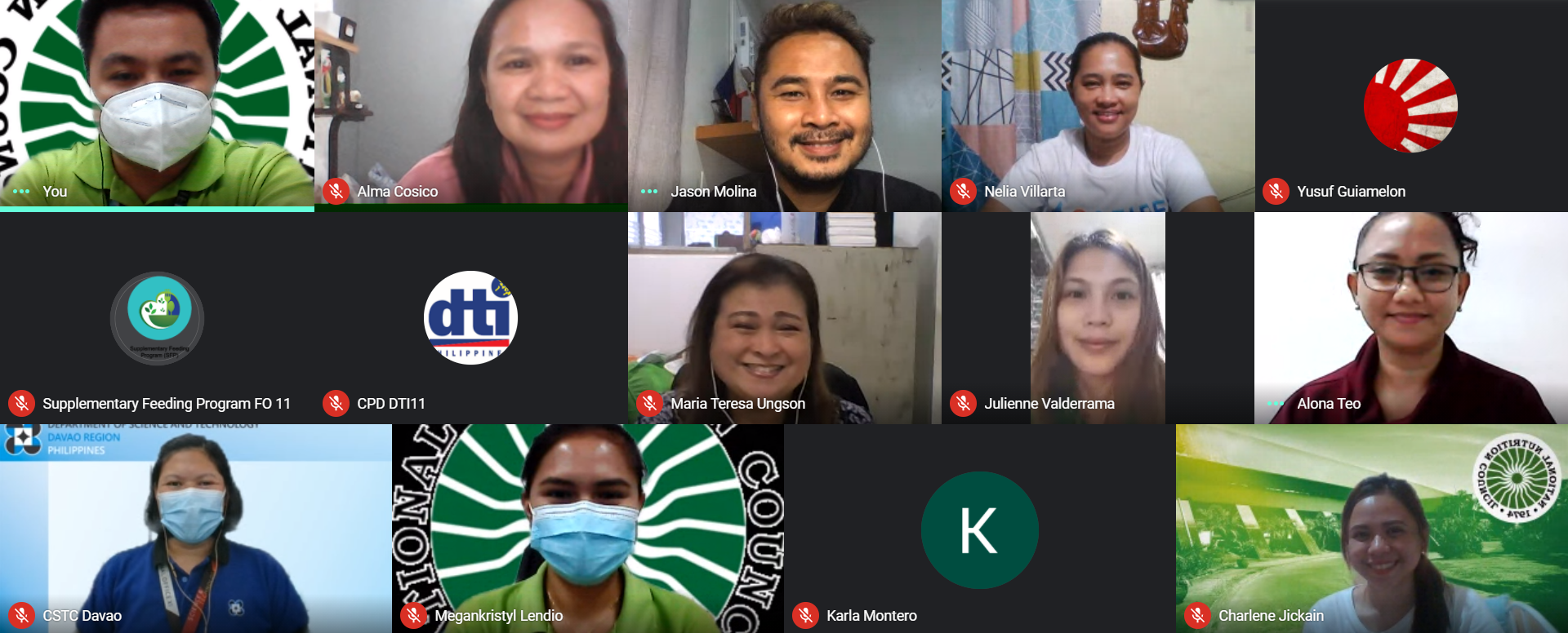 screenshot of meeting