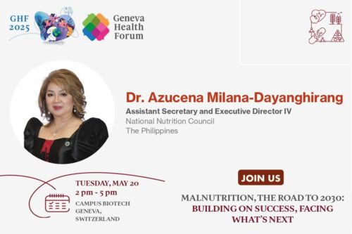 NNC’s Assistant Secretary and Executive Director IV Dayanghirang Leads PH Participation on Sessions with Nutrition Agenda at the 78th WHA