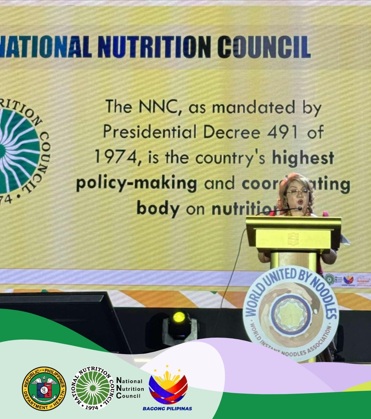 Dr. Azucena Milana-dayanghirang in the Nutrition Forum at the 11th World Instant Noodles Association (WINA)
