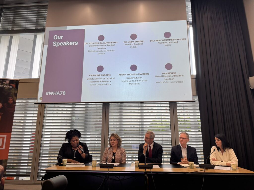 𝑫𝒓. 𝑨𝒛𝒖𝒄𝒆𝒏𝒂 𝑴𝒊𝒍𝒂𝒏𝒂-𝑫𝒂𝒚𝒂𝒏𝒈𝒉𝒊𝒓𝒂𝒏𝒈 in the 78th World Health Assembly Side Event Entitled "𝑭𝒓𝒐𝒎 𝑽𝒆𝒓𝒕𝒊𝒄𝒂𝒍 𝑵𝒖𝒕𝒓𝒊𝒕𝒊𝒐𝒏 𝑷𝒓𝒐𝒈𝒓𝒂𝒎𝒔 𝒕𝒐 𝑰𝒏𝒕𝒆𝒈𝒓𝒂𝒕𝒆𝒅 𝑯𝒆𝒂𝒍𝒕𝒉 𝑺𝒚𝒔𝒕𝒆𝒎𝒔: 𝑷𝒓𝒆𝒗𝒆𝒏𝒕𝒊𝒏𝒈 𝑾𝒂𝒔𝒕𝒊𝒏𝒈 𝑻𝒉𝒓𝒐𝒖𝒈𝒉 𝑼𝒏𝒊𝒗𝒆𝒓𝒔𝒂𝒍 𝑯𝒆𝒂𝒍𝒕𝒉 𝑪𝒂𝒓𝒆"