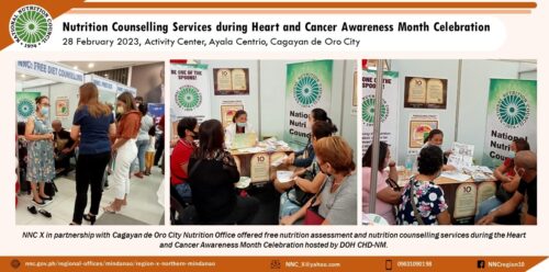 Nutrition counselling services during Heart and Cancer Awareness Month Celebration