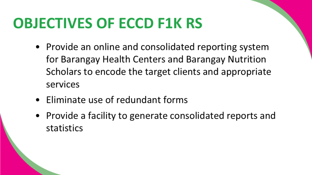 ECCD-F1KRS-1-Objectives