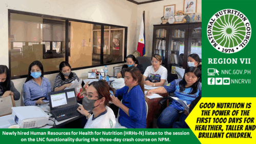 NNC7 conducts NPM crash course training for new HRH for Nutrition